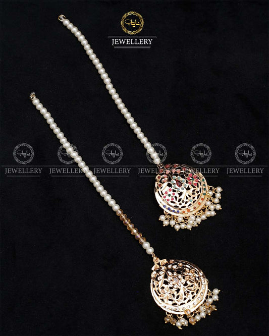 Gold plated Hyedrabadi Tika A-6019