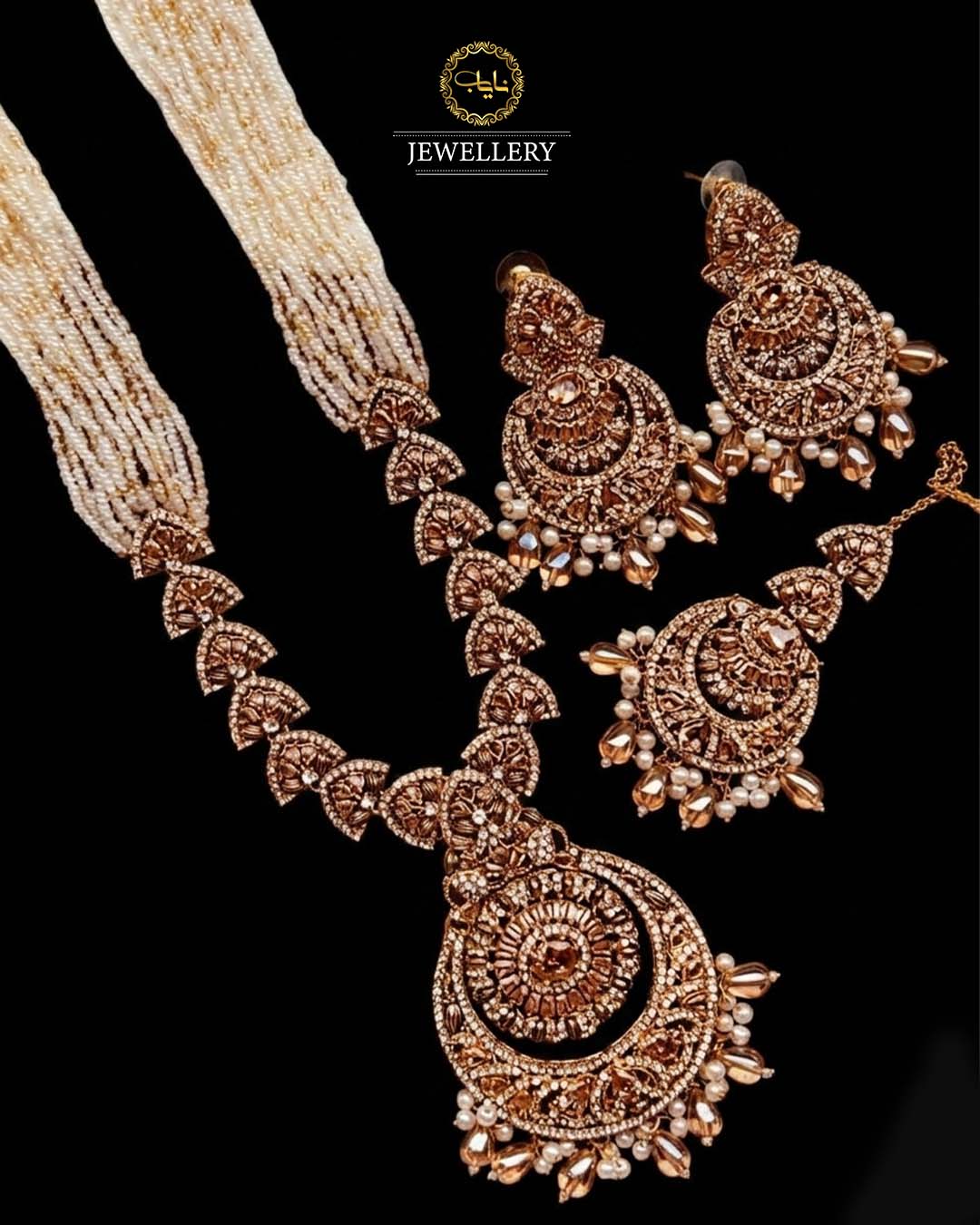 Zirconia Lona Mala set with Baali Tika ML-2018