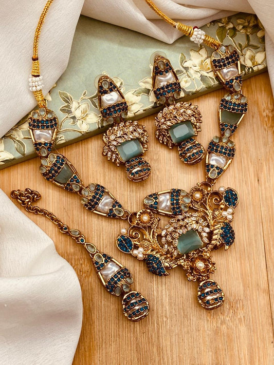 Turkish Mother Pearl Necklace set N-106