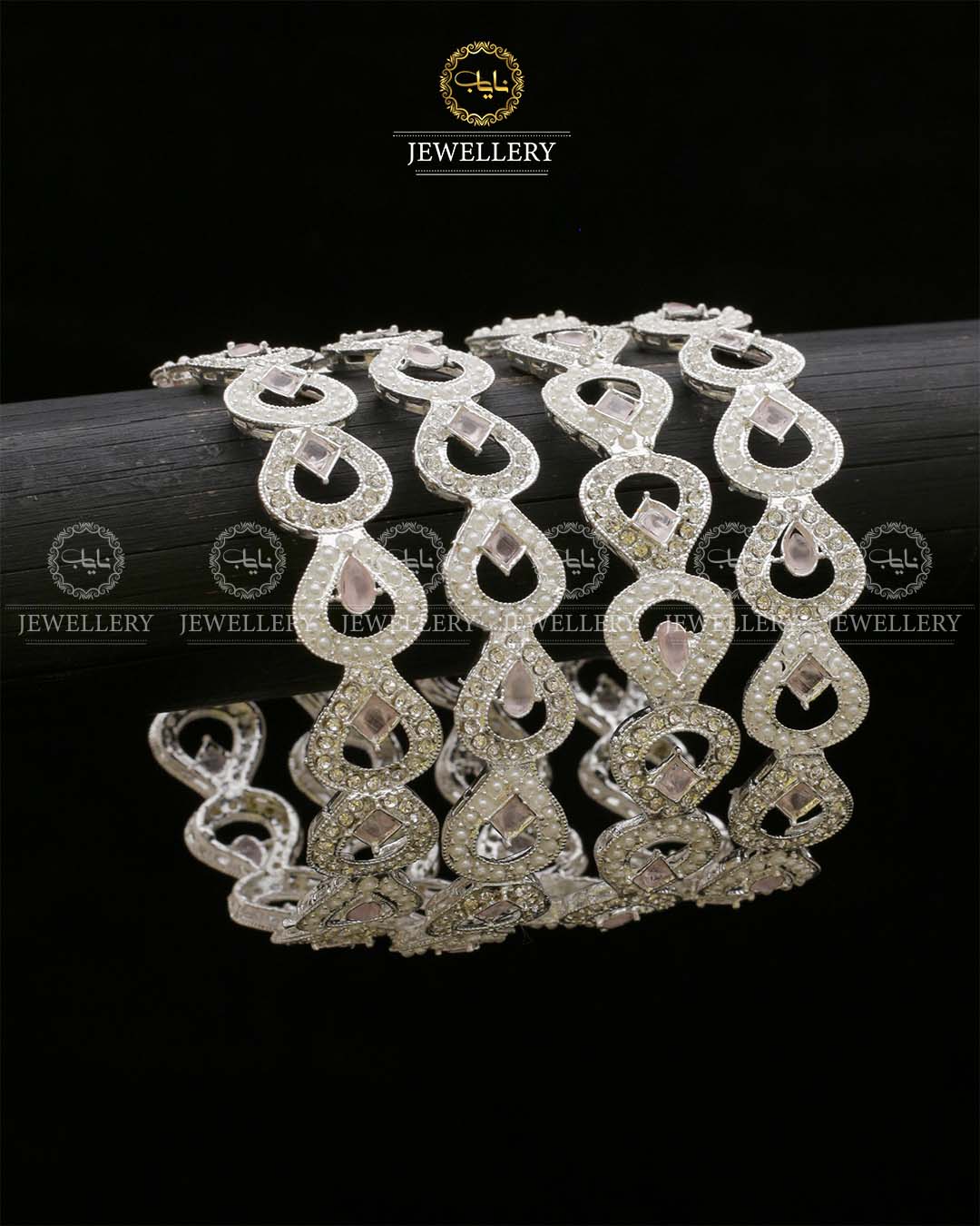 Sofia 4 pcs Bangles set BL-5058-Silver