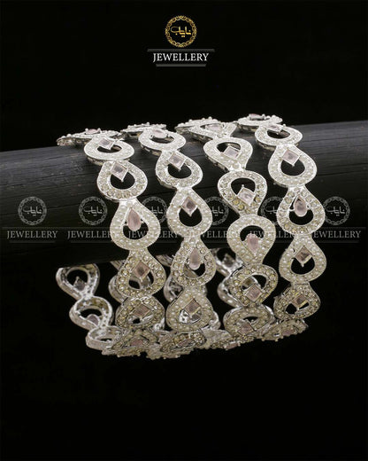 Sofia 4 pcs Bangles set BL-5058-Silver