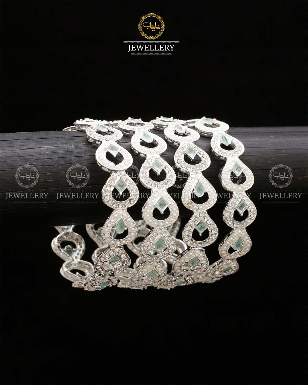 Sofia 4 pcs Bangles set BL-5058-Silver