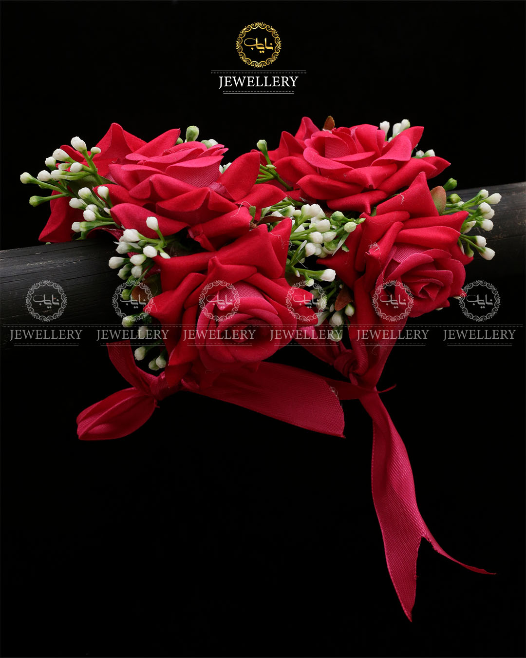 Mehndi Mayo Flower Hand Bracelet (Pair) A-6024