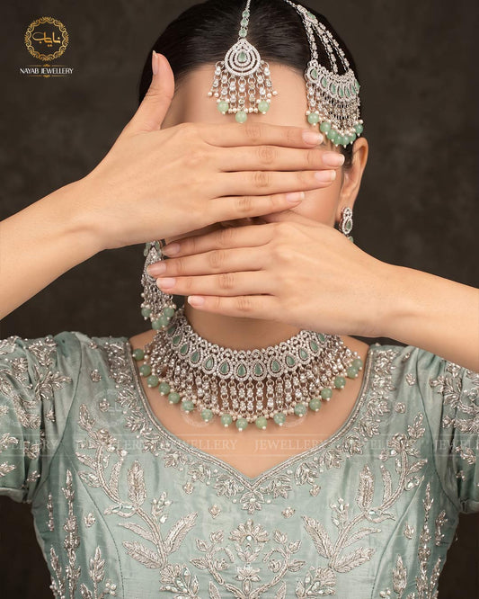 Tayyaba Bridal Set BR-804-Silver