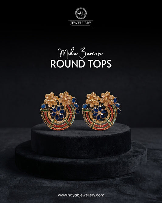 Mika Zarcon Round Tops-2125-Silver