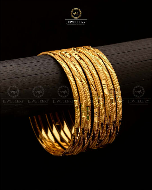 Gold look 8 pcs indian Bangles-2812