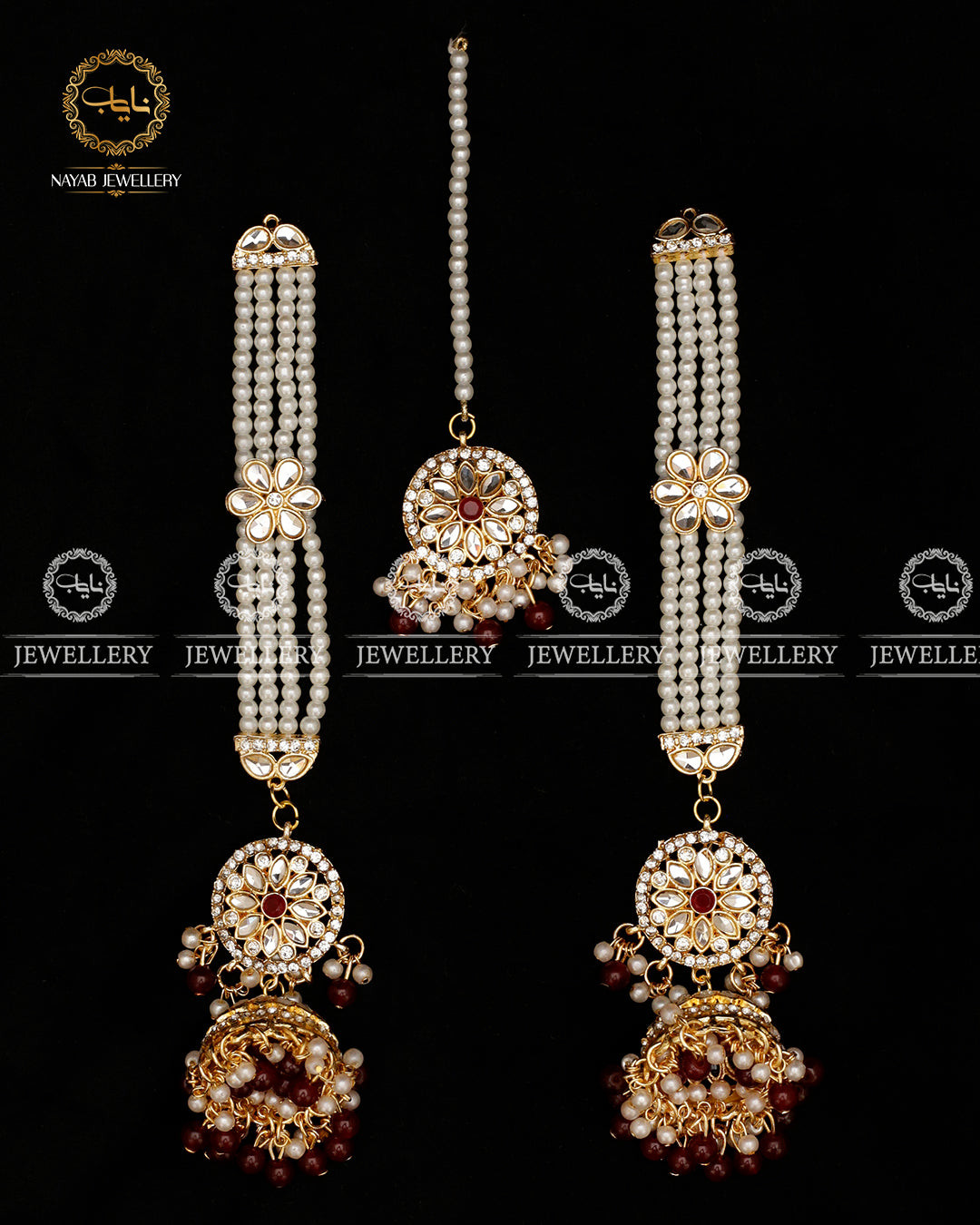 Kundan Jhumka Tika E-3044