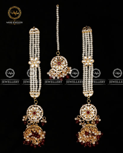 Kundan Jhumka Tika E-3044