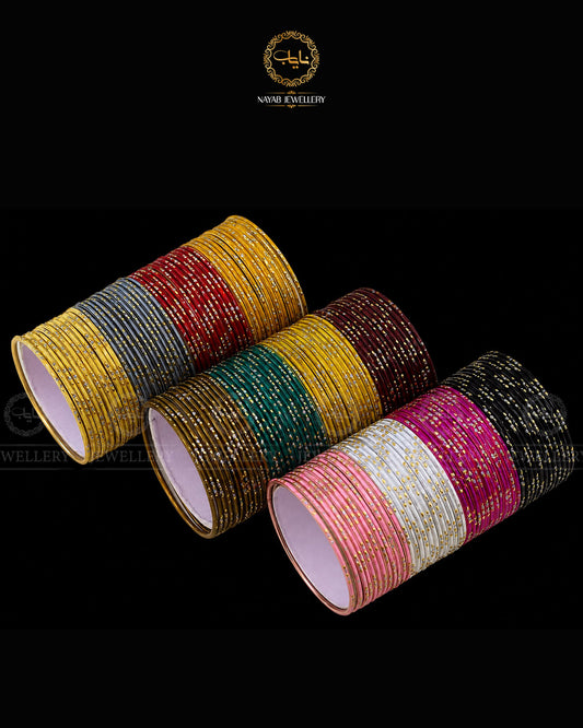 12 Dozen Metallic Bangles set Box BL-5063