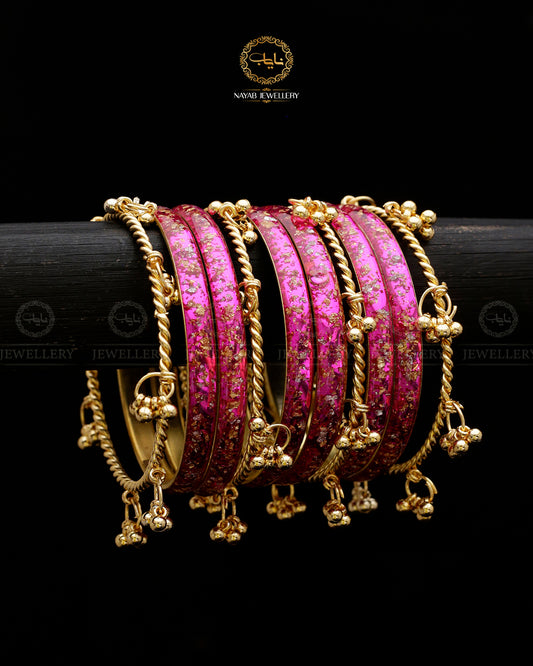Viral Kashmiri Resin 10 pcs Bangles set BL-5062