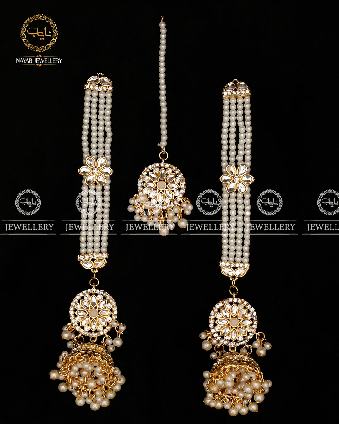 Kundan Jhumka Tika E-3044